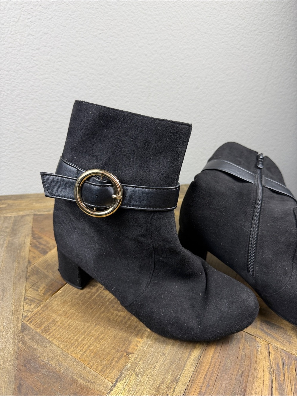 EU 41 Black Women's Ankle Boots with Heel